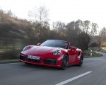 2021 Porsche 911 Turbo S Cabrio (Color: Guards Red) Front Three-Quarter Wallpapers 150x120 (2)