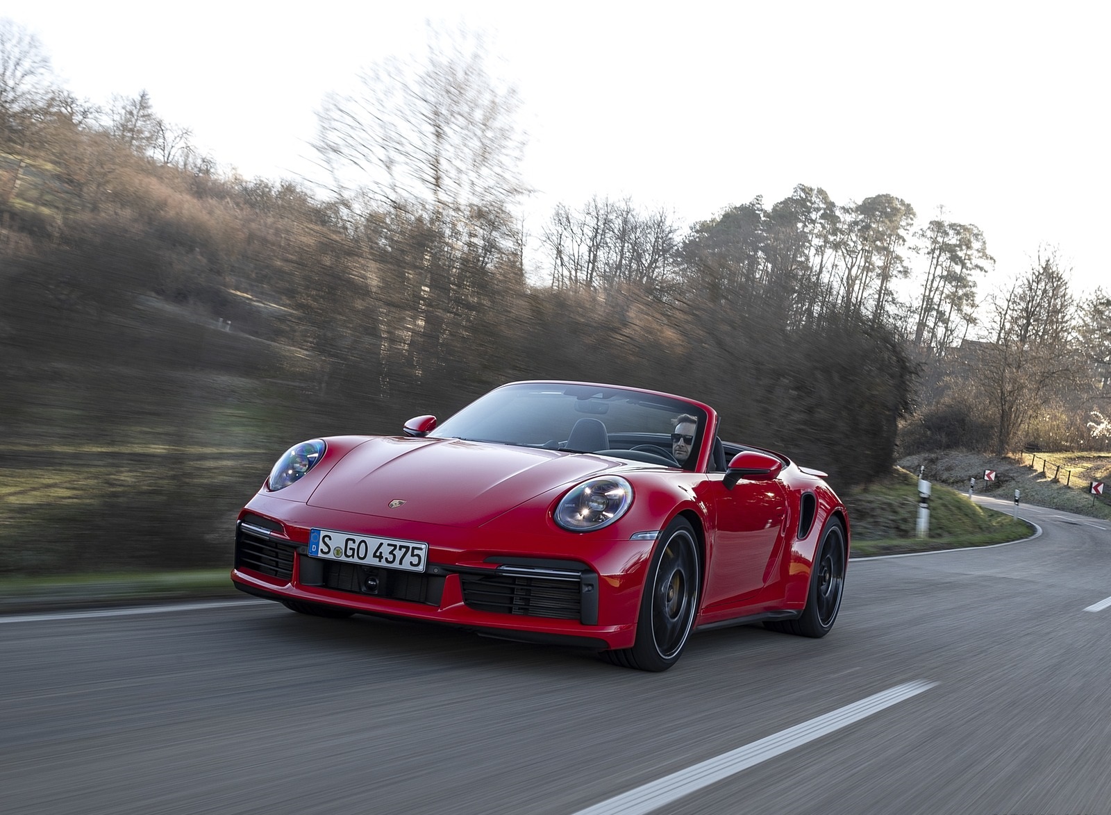 2021 Porsche 911 Turbo S Cabrio (Color: Guards Red) Front Three-Quarter Wallpapers #2 of 114