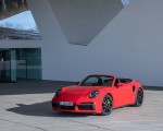 2021 Porsche 911 Turbo S Cabrio (Color: Guards Red) Front Three-Quarter Wallpapers 150x120