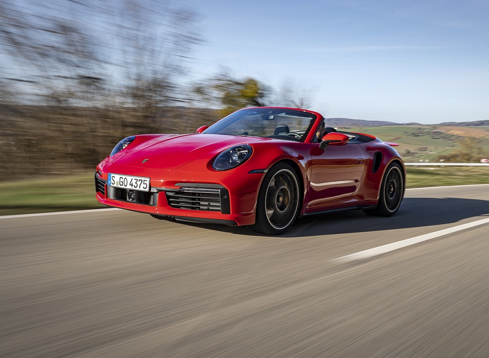 2021 Porsche 911 Turbo S Cabrio (Color: Guards Red) Front Three-Quarter Wallpapers #12 of 114