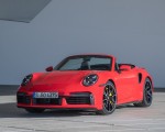 2021 Porsche 911 Turbo S Cabrio (Color: Guards Red) Front Three-Quarter Wallpapers 150x120