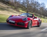 2021 Porsche 911 Turbo S Cabrio (Color: Guards Red) Front Three-Quarter Wallpapers 150x120 (4)