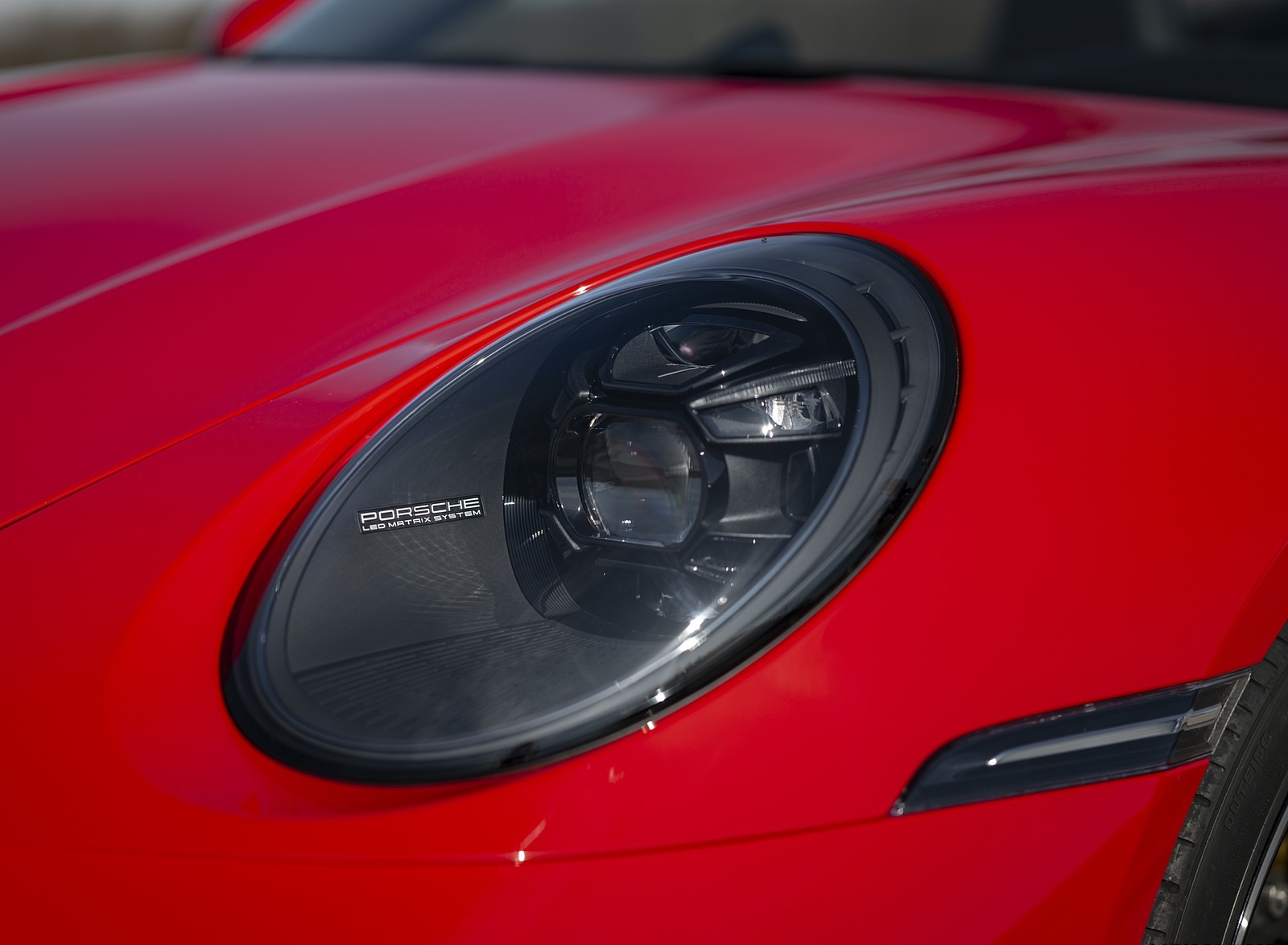 2021 Porsche 911 Turbo S Cabrio (Color: Guards Red) Headlight Wallpapers #53 of 114