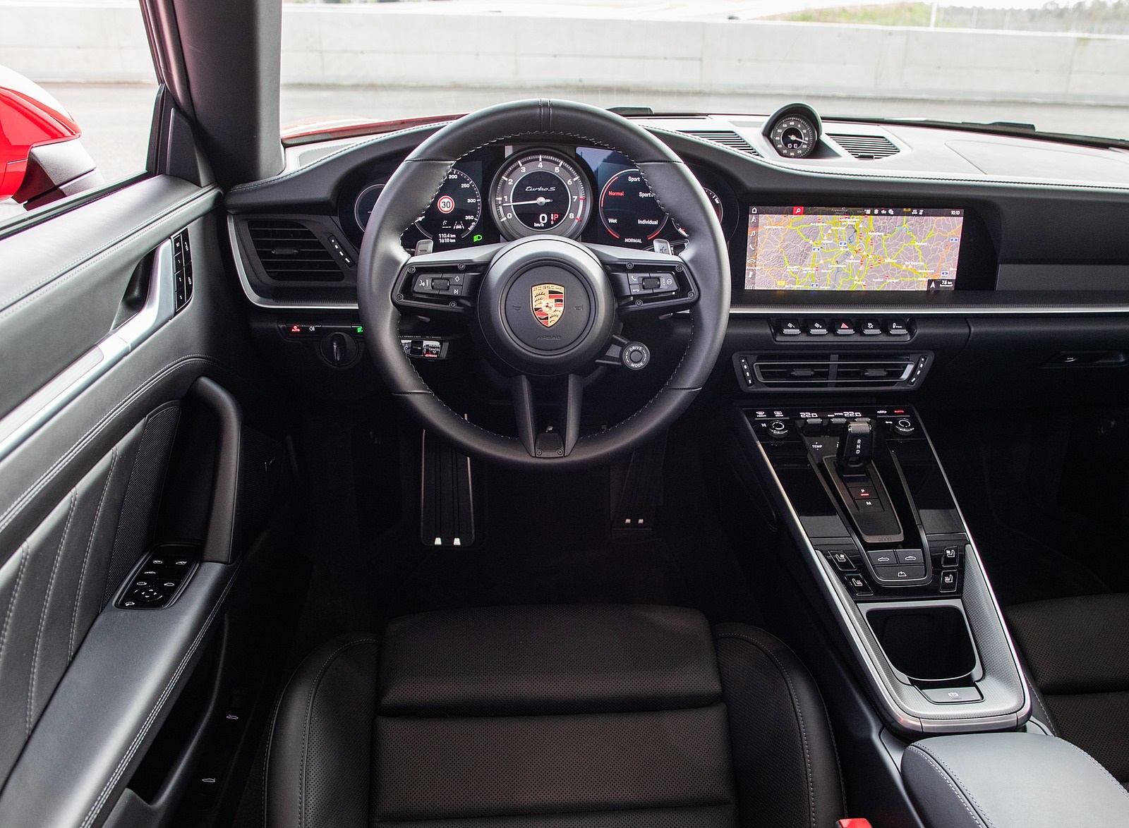 2021 Porsche 911 Turbo S Cabrio (Color: Guards Red) Interior Cockpit Wallpapers #62 of 114