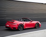 2021 Porsche 911 Turbo S Cabrio (Color: Guards Red) Rear Three-Quarter Wallpapers 150x120