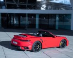 2021 Porsche 911 Turbo S Cabrio (Color: Guards Red) Rear Three-Quarter Wallpapers 150x120