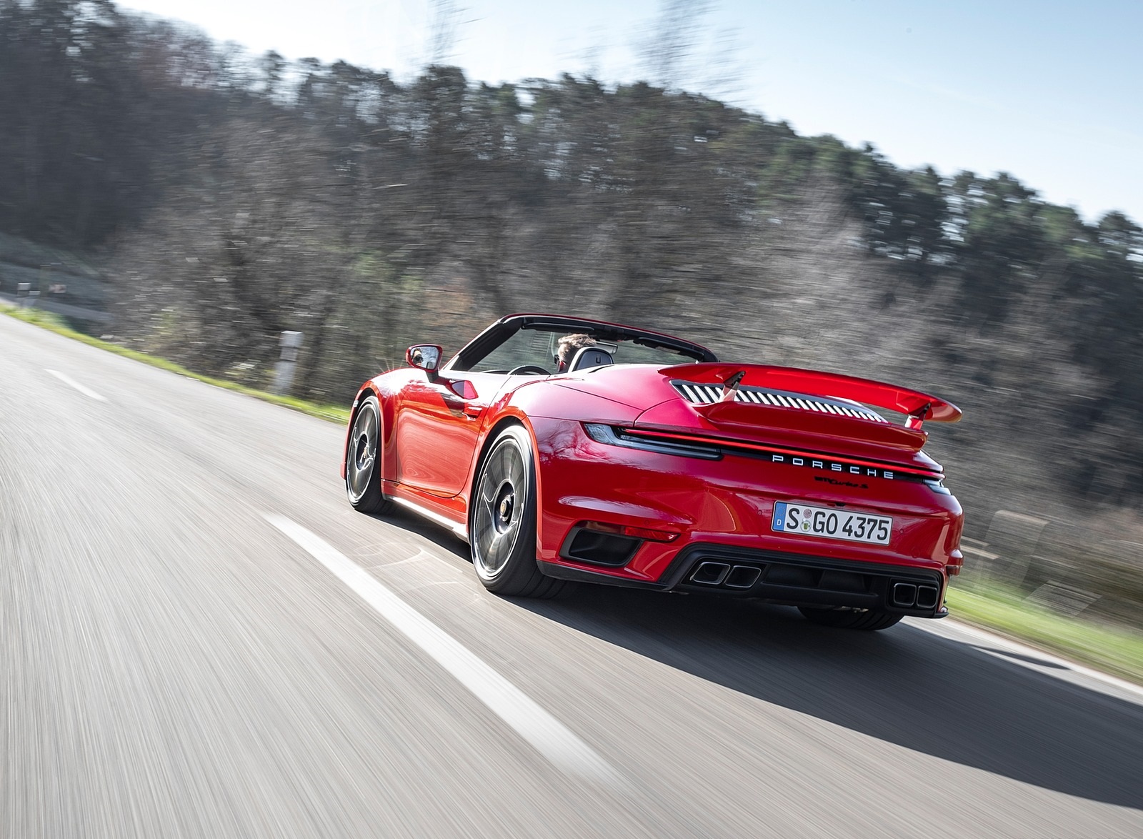 2021 Porsche 911 Turbo S Cabrio (Color: Guards Red) Rear Three-Quarter Wallpapers #6 of 114