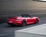 2021 Porsche 911 Turbo S Cabrio (Color: Guards Red) Rear Three-Quarter Wallpapers 150x120