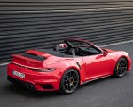 2021 Porsche 911 Turbo S Cabrio (Color: Guards Red) Rear Three-Quarter Wallpapers 150x120