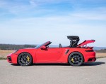 2021 Porsche 911 Turbo S Cabrio (Color: Guards Red) Side Wallpapers 150x120