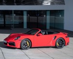2021 Porsche 911 Turbo S Cabrio (Color: Guards Red) Side Wallpapers 150x120 (32)