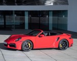 2021 Porsche 911 Turbo S Cabrio (Color: Guards Red) Side Wallpapers 150x120