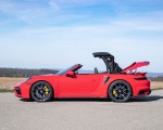 2021 Porsche 911 Turbo S Cabrio (Color: Guards Red) Side Wallpapers 150x120