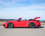 2021 Porsche 911 Turbo S Cabrio (Color: Guards Red) Side Wallpapers 150x120 (18)
