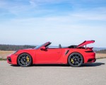 2021 Porsche 911 Turbo S Cabrio (Color: Guards Red) Side Wallpapers 150x120