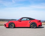 2021 Porsche 911 Turbo S Cabrio (Color: Guards Red) Side Wallpapers 150x120