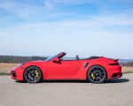 2021 Porsche 911 Turbo S Cabrio (Color: Guards Red) Side Wallpapers 150x120