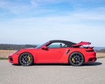 2021 Porsche 911 Turbo S Cabrio (Color: Guards Red) Side Wallpapers 150x120