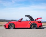 2021 Porsche 911 Turbo S Cabrio (Color: Guards Red) Side Wallpapers 150x120 (28)