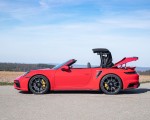 2021 Porsche 911 Turbo S Cabrio (Color: Guards Red) Side Wallpapers 150x120 (29)