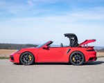 2021 Porsche 911 Turbo S Cabrio (Color: Guards Red) Side Wallpapers 150x120