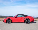 2021 Porsche 911 Turbo S Cabrio (Color: Guards Red) Side Wallpapers 150x120