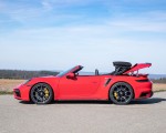 2021 Porsche 911 Turbo S Cabrio (Color: Guards Red) Side Wallpapers 150x120