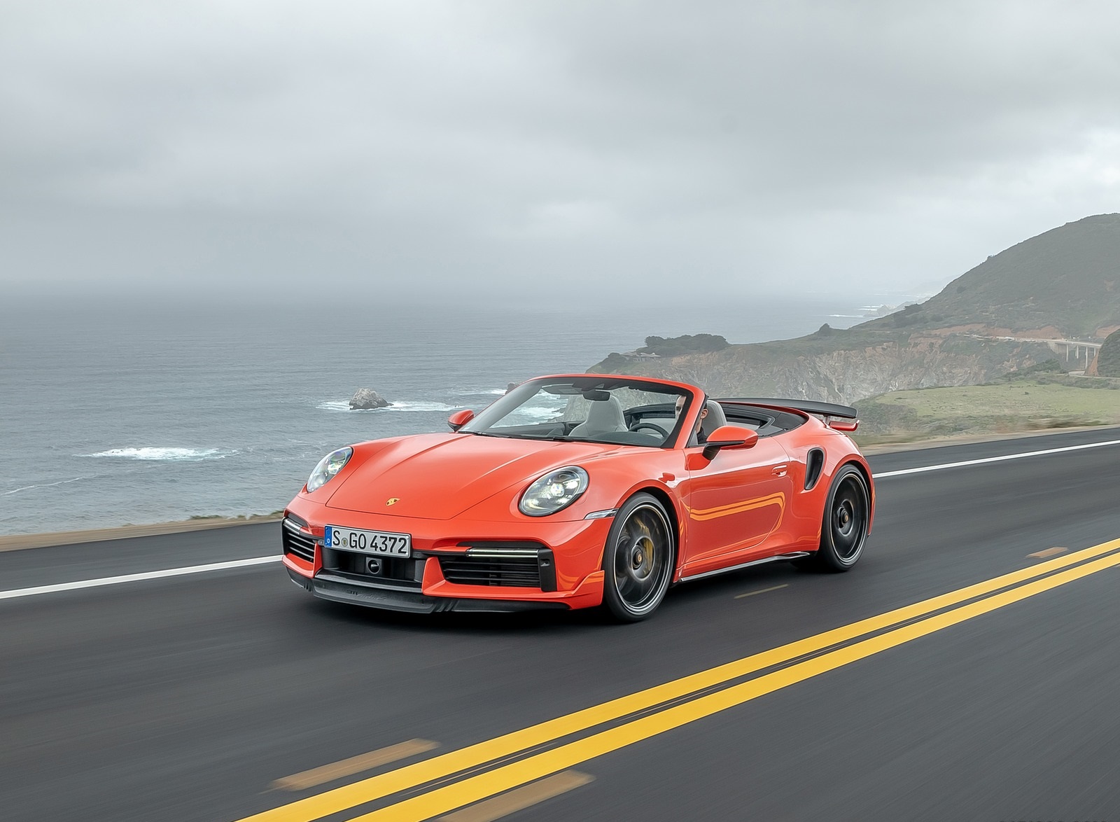 2021 Porsche 911 Turbo S Cabrio (Color: Lava Orange) Front Three-Quarter Wallpapers #73 of 114