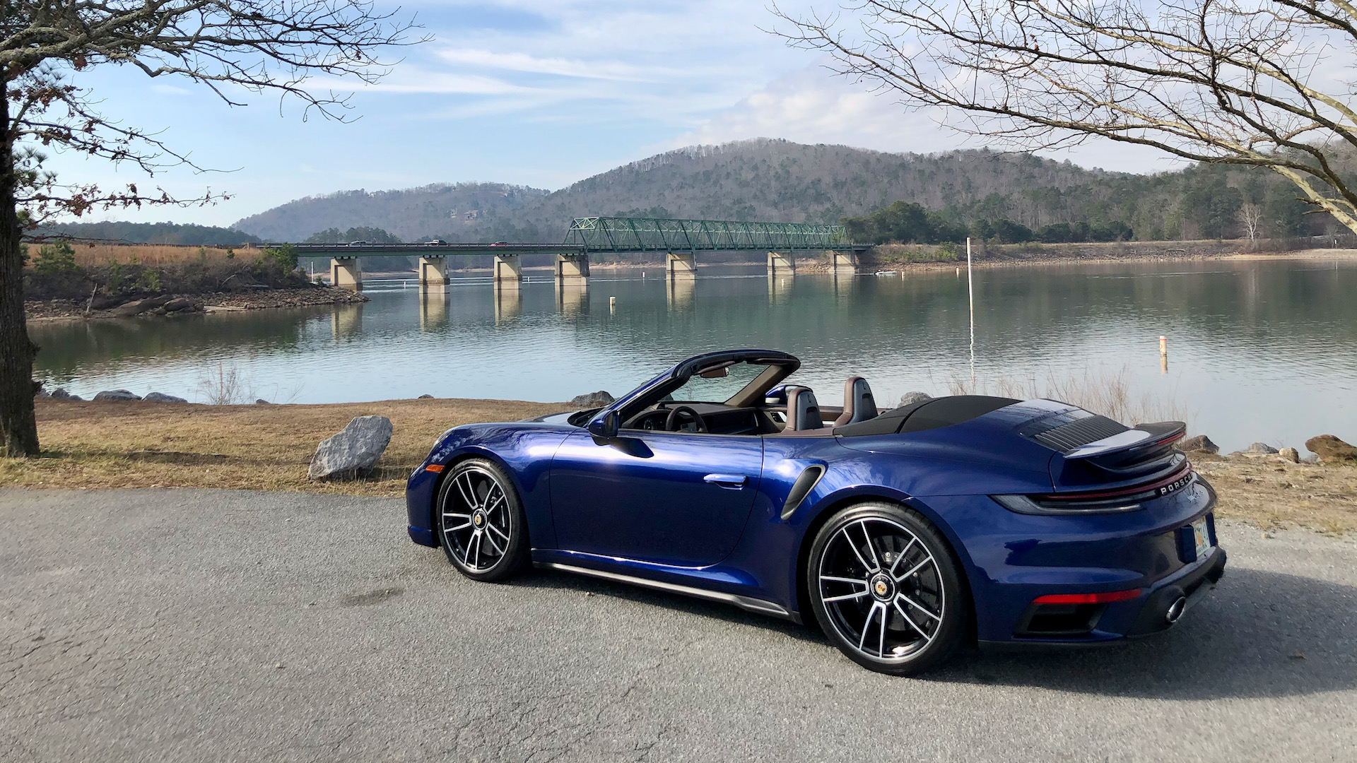 2021 Porsche 911 Turbo S Cabriolet (Color: Gentian Blue Metallic) Rear Three-Quarter Wallpapers #106 of 114