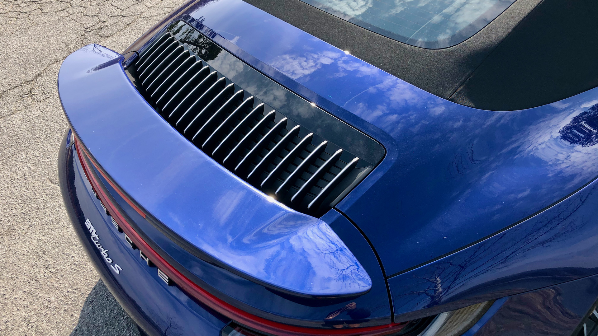 2021 Porsche 911 Turbo S Cabriolet (Color: Gentian Blue Metallic) Spoiler Wallpapers #108 of 114
