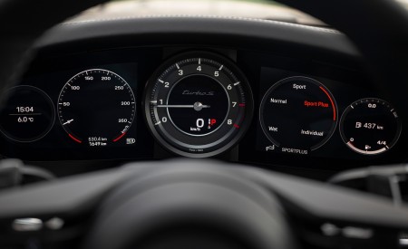2021 Porsche 911 Turbo S Coupe (Color: GT Silver Metallic) Digital Instrument Cluster Wallpapers 450x275 (149)