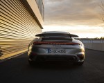 2021 Porsche 911 Turbo S Coupe (Color: GT Silver Metallic) Rear Wallpapers 150x120