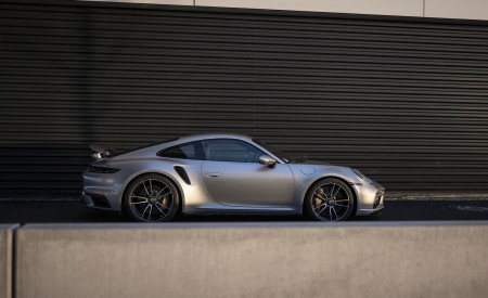 2021 Porsche 911 Turbo S Coupe (Color: GT Silver Metallic) Side Wallpapers 450x275 (128)