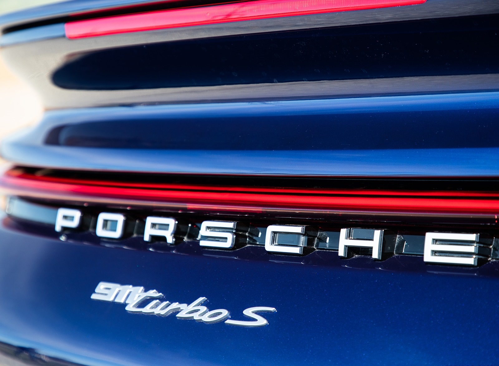 2021 Porsche 911 Turbo S Coupe (Color: Gentian Blue Metallic) Badge Wallpapers #197 of 254