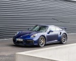 2021 Porsche 911 Turbo S Coupe (Color: Gentian Blue Metallic) Front Three-Quarter Wallpapers 150x120