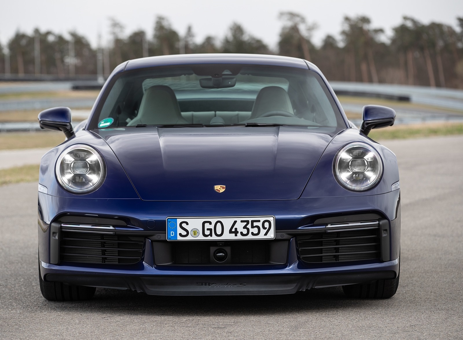 2021 Porsche 911 Turbo S Coupe (Color: Gentian Blue Metallic) Front Wallpapers #182 of 254