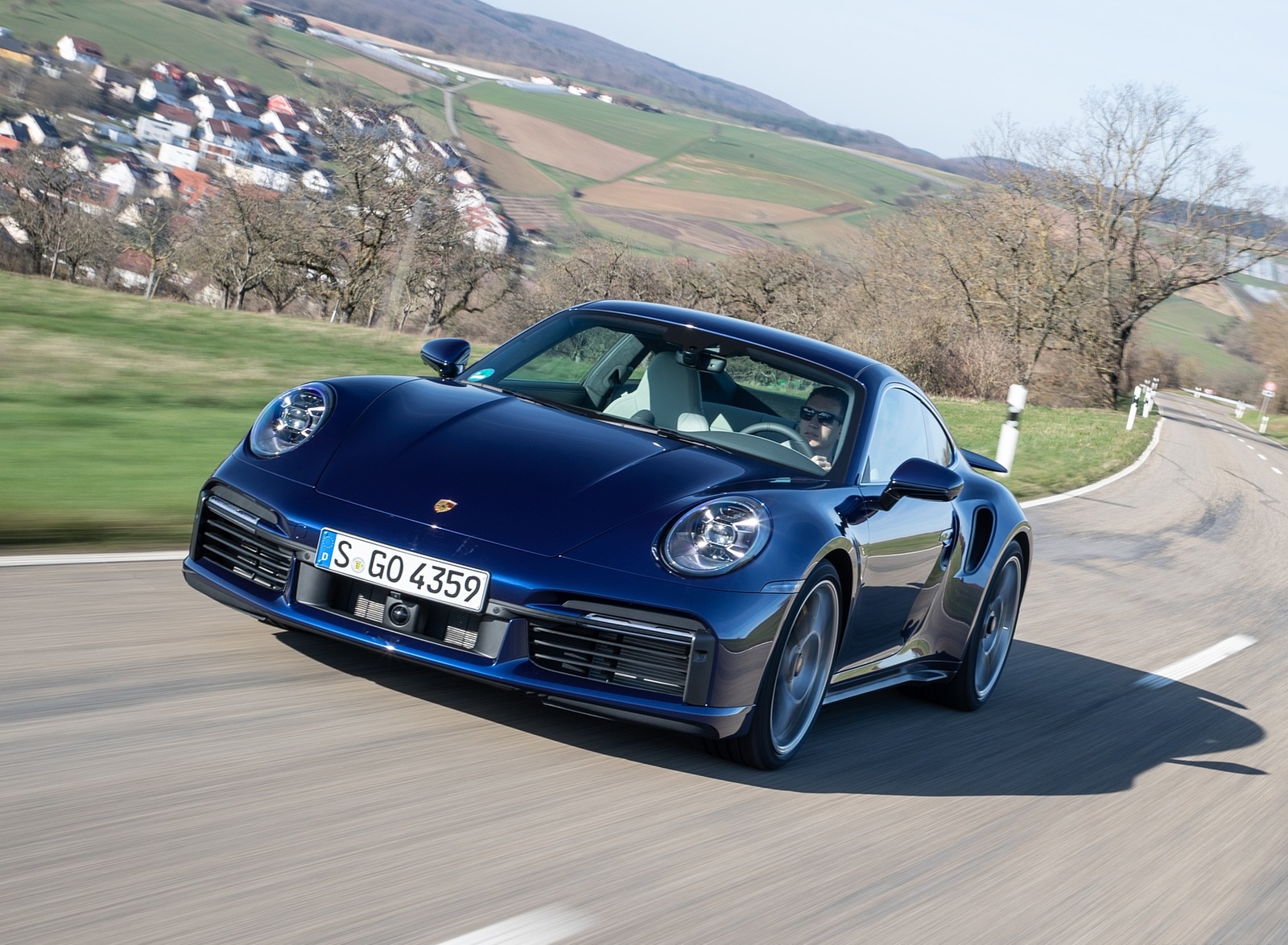 2021 Porsche 911 Turbo S Coupe (Color: Gentian Blue Metallic) Front Wallpapers #160 of 254