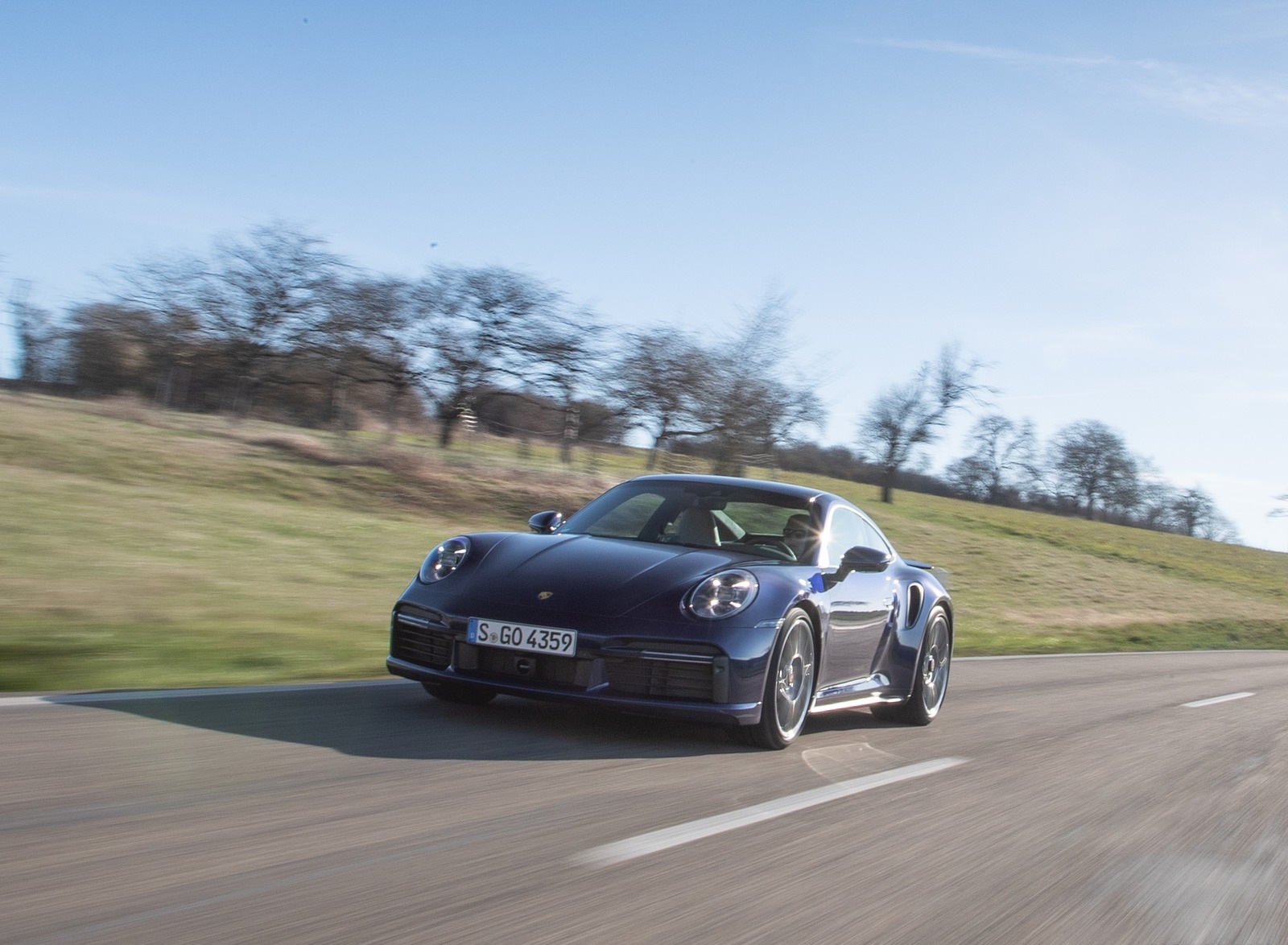 2021 Porsche 911 Turbo S Coupe (Color: Gentian Blue Metallic) Front Wallpapers #161 of 254