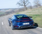 2021 Porsche 911 Turbo S Coupe (Color: Gentian Blue Metallic) Rear Wallpapers 150x120