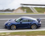 2021 Porsche 911 Turbo S Coupe (Color: Gentian Blue Metallic) Side Wallpapers 150x120