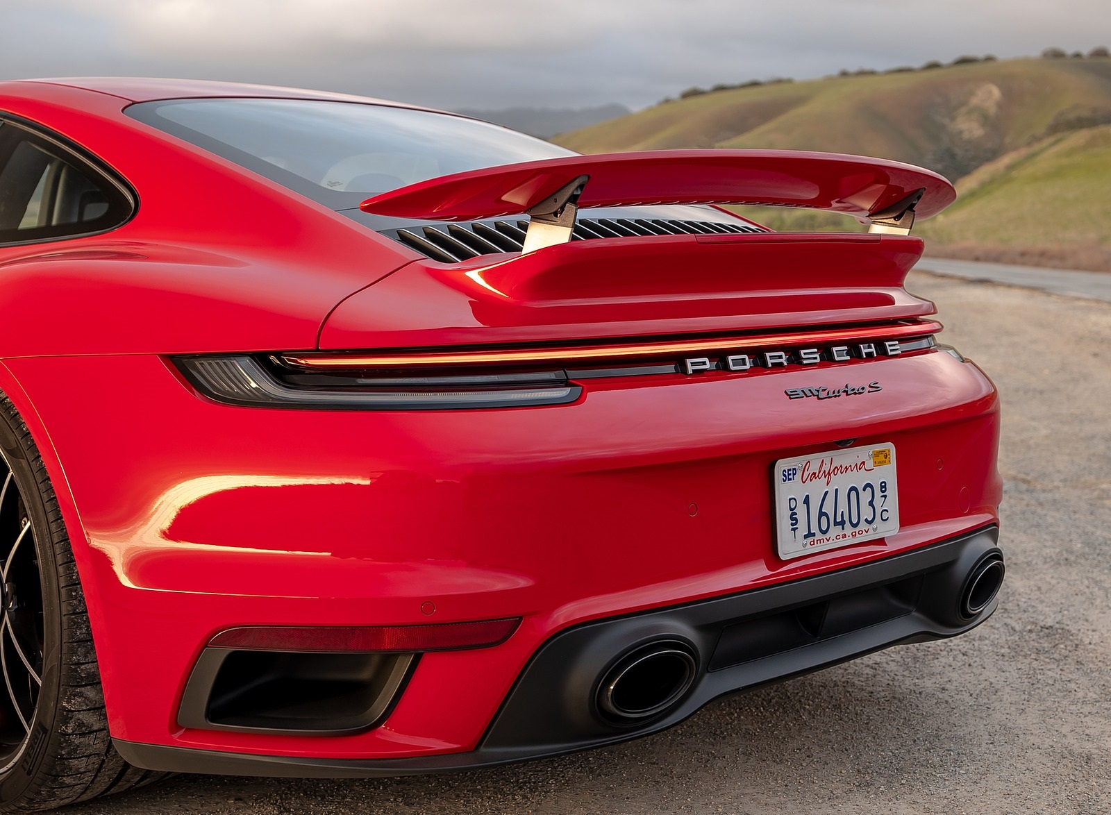 2021 Porsche 911 Turbo S Coupe (Color: Guards Red) Spoiler Wallpapers #80 of 254