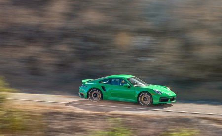 2021 Porsche 911 Turbo S Coupe (Color: Python Green) Front Three-Quarter Wallpapers 450x275 (5)