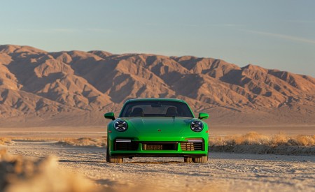 2021 Porsche 911 Turbo S Coupe (Color: Python Green) Front Wallpapers 450x275 (11)