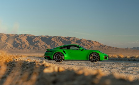 2021 Porsche 911 Turbo S Coupe (Color: Python Green) Side Wallpapers 450x275 (18)