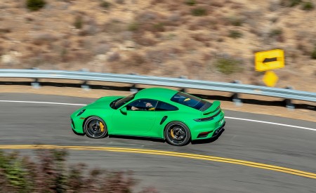 2021 Porsche 911 Turbo S Coupe (Color: Python Green) Side Wallpapers 450x275 (2)