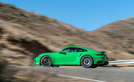 2021 Porsche 911 Turbo S Coupe (Color: Python Green) Side Wallpapers 450x275 (7)