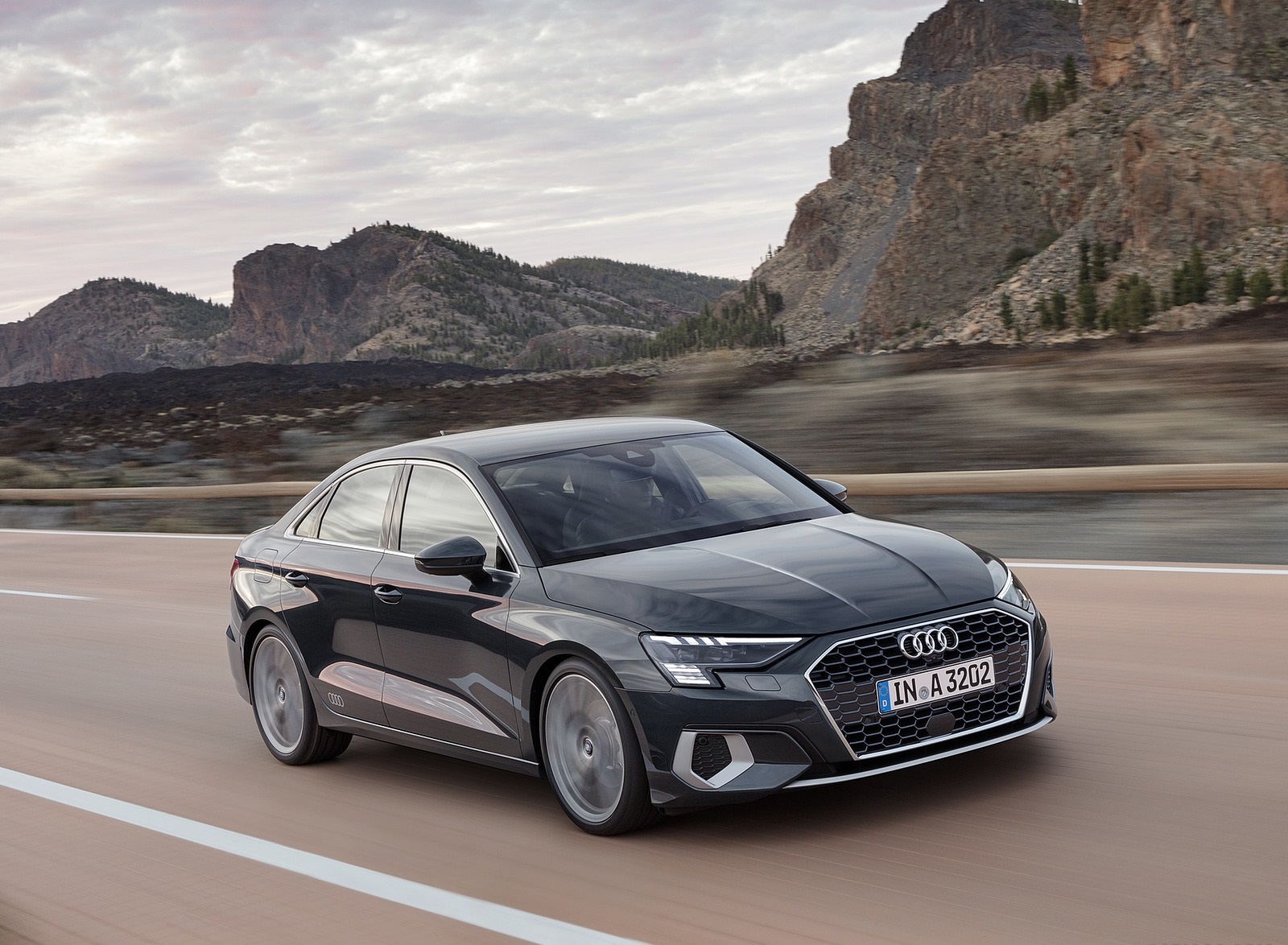 2021 Audi A3 Sedan (Color: Manhattan Gray) Front Three-Quarter Wallpapers (1)