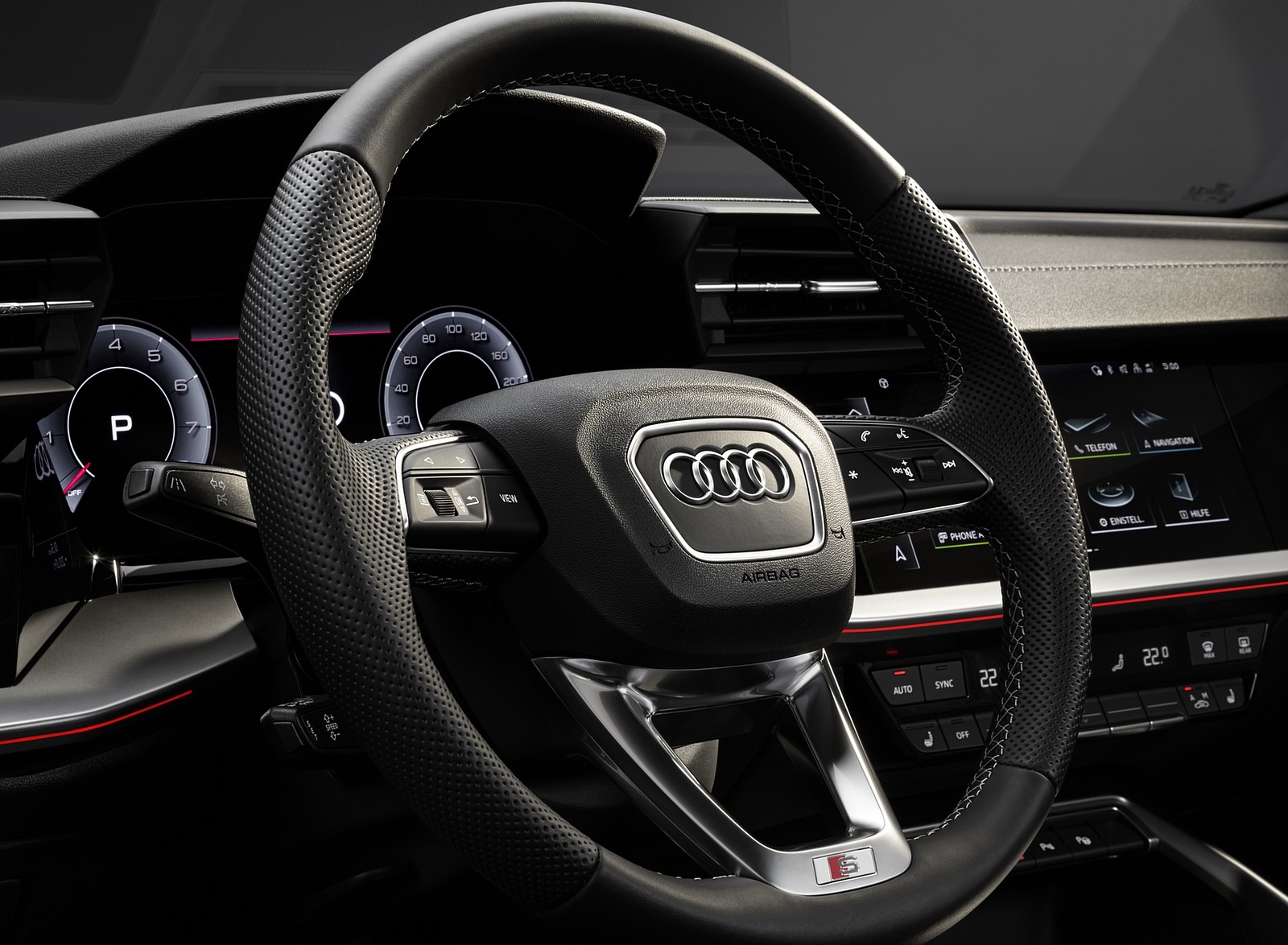 2021 Audi A3 Sedan Interior Steering Wheel Wallpapers #30 of 42