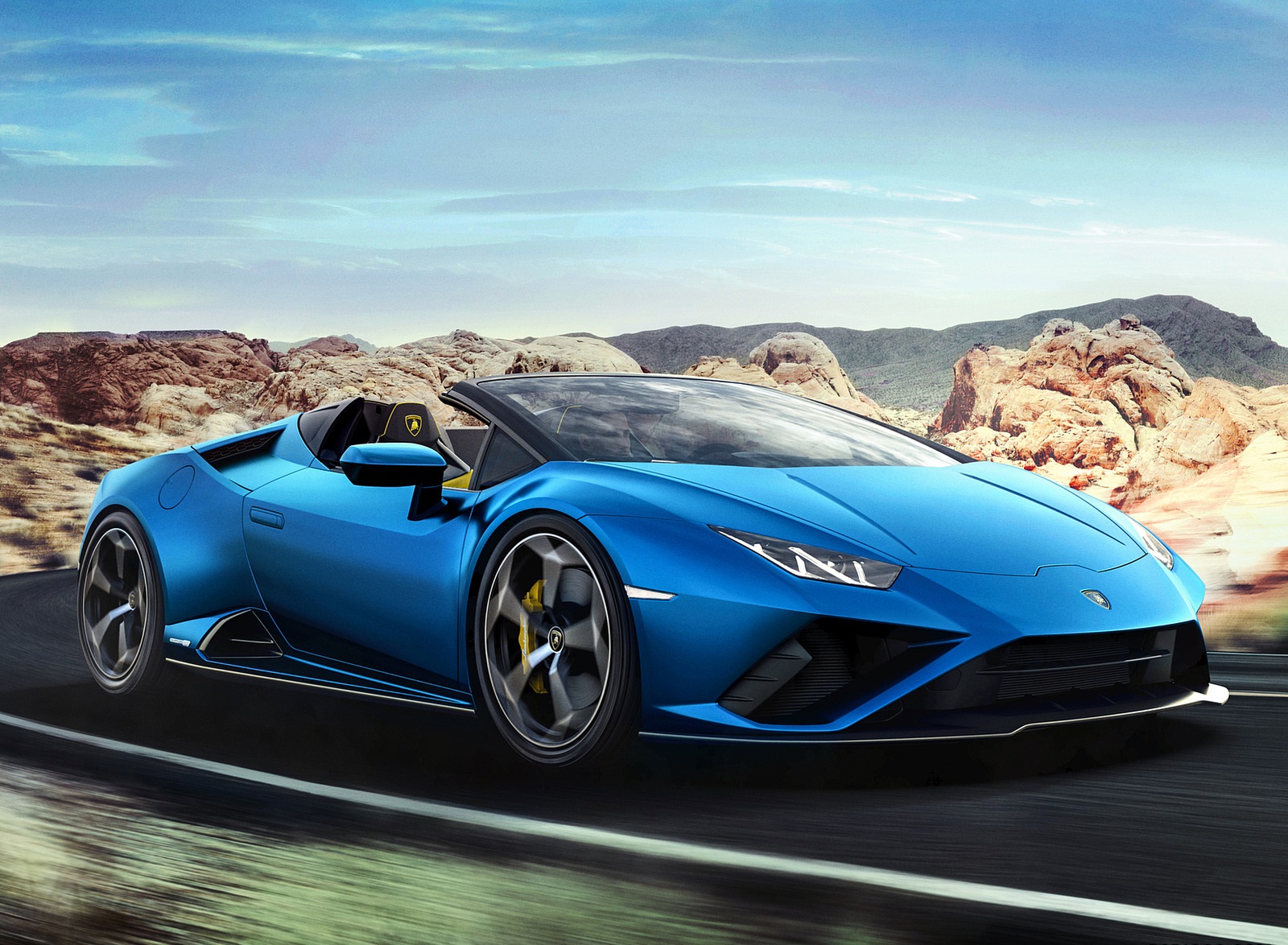 2021 Lamborghini Huracán EVO RWD Spyder Front Three-Quarter Wallpapers #2 of 12