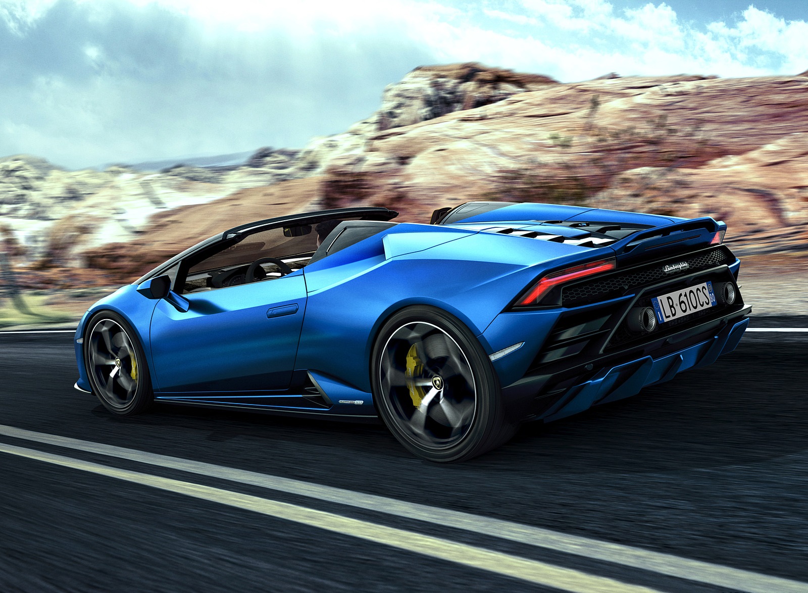 2021 Lamborghini Huracán EVO RWD Spyder Rear Three-Quarter Wallpapers #4 of 12